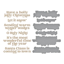 Simom Hurley & Spellbinders Hot Foil Plate - Wonderful Winter Sentiments